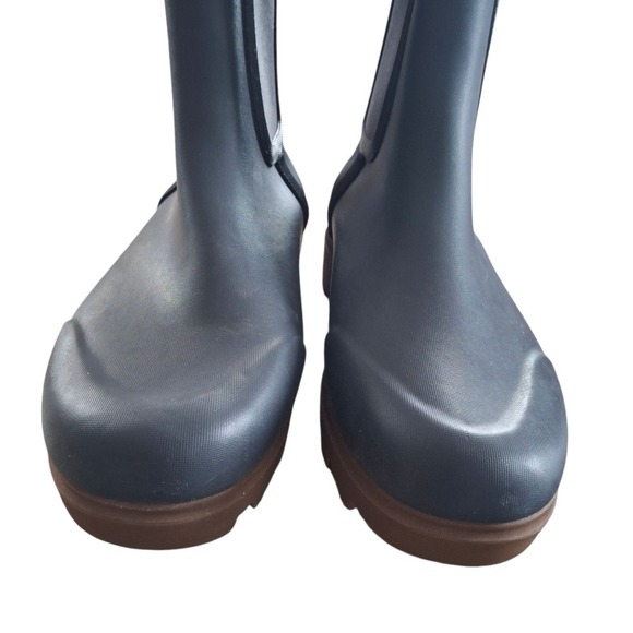 Bogs Holly Tal Chelsea Waterproof Black Rubber Rain Boots Women's Size 8 - Picture 4 of 7